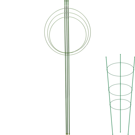 Tuinplantensteunringen, 3 ringen 1,25 m