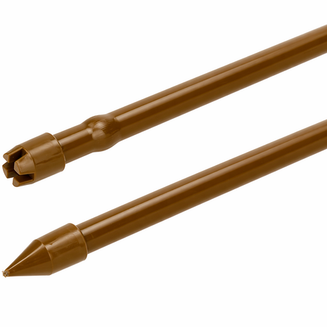 Stalen tuinpaal met coating en bamboevorm - 90 cm x 8 mm