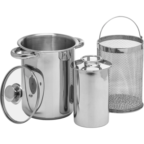 Multifunctionele pan met mand en hammaker