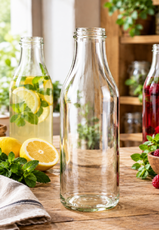 Glazen fles 1000 ml &ndash; geschikt voor pasteurisatie en voedselbewaring