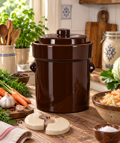 Zuurkoolpot 30 liter Bruin Modern