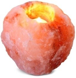 Salt stone tea light holder