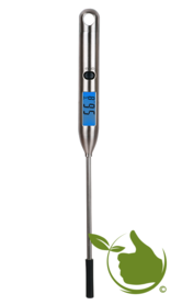 Thermometer with illuminated LCD display