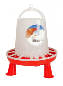 Plastic chicken feeder silo with feet 3KG - 3L