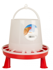 Plastic chicken feeder silo with feet 6KG - 7L