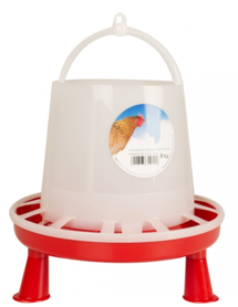 Plastic chicken feeder silo with feet 8KG - 10L