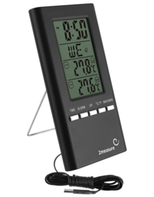 Clock thermometer - black