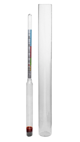 Alcohol meter including plastic test tube