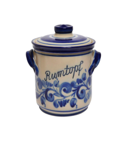 Rumtopf with blue grey motif 3 liters