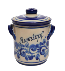 Rumtopf with blue grey motif 5 liters