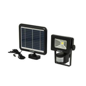 COB LED PIR spotlight on solar energy
