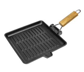 Cast iron pan, square 24 cm