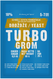 Turbo Grom distillery yeast 5-7 days