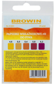 PH indicator strips for beer