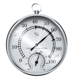 Thermometer / hygrometer (silver)