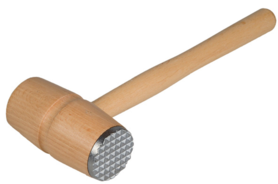 Meat hammer with metal head - made of beech wood