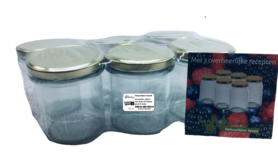 Jam pots 346 ml with twist-off lid gold (6 pieces)