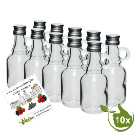 Little Glass bottle "Shotje" 40ml (10 pieces)