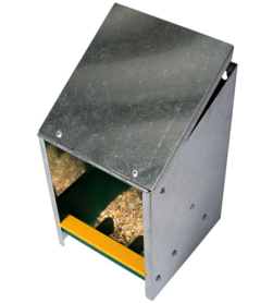 Feeder galvanized with a sloping lid of 2.5 kg