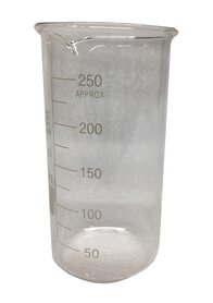 Glass beaker 250 ml graduated high model heat resistant