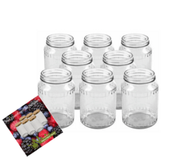 Glass pots 700 ml 8 pieces