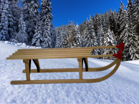 Wooden Sled 100 cm