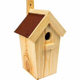 Bird nest box pointed roof (red)
