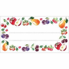 Self-adhesive labels fruit pattern 85x45mm 20 pcs