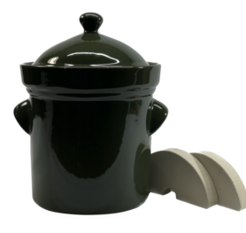 Sauerkraut  fermenting  crock 5 liter (Olive/Belly model)