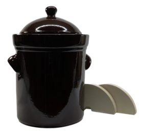 Sauerkraut  fermenting  crock 15 liter (Brown/Belly model)