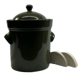 Sauerkraut  fermenting  crock 10 liter(Olive/Belly model)