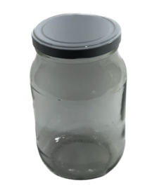 Glass jar 1.7 liter with white lid