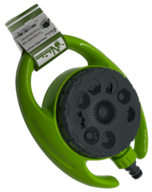 Garden sprinkler with 9 spray shapes