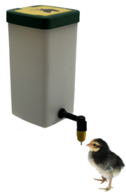  chick drink bottle with valve cover 1 l naturel incl.beugel