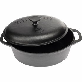 Cast iron casserole 5.5 liter oval