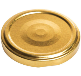 Twist-off lid gold with center clicker, 82/6, 10 in unit