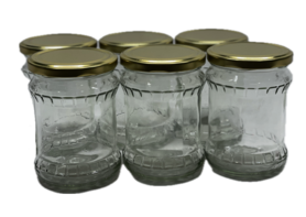 Glass pots chain motif 500 ml
