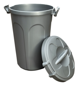 Storage / feeding barrel with clamp lid 46 liters