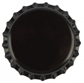 Crown caps Black 26 mm (100 pcs)