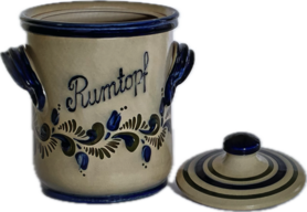 Rumtopf with green blue motif 3 liters