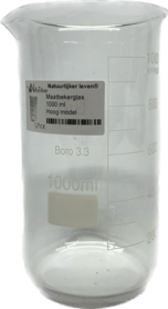 Glass beaker 1000 ml graduated high model heat resistant