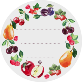 Self-adhesive Fruit labels Round 50 mm - 20 pcs.