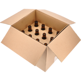 Beer bottle of 0,5 l packed per 12 pcs.