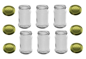 Glass pots 300 ml 6 pieces