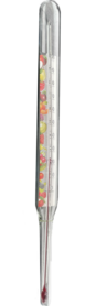 Liquid thermometer glass 22 cm