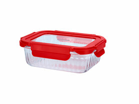 Cookai Oven Dish Red 640ml with glass lid