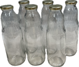 Glass juice bottle (Gold) 750 ml