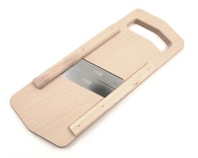 Wooden mandoline  (28 x 10 x 2.2) - 2 stainless steel blades.