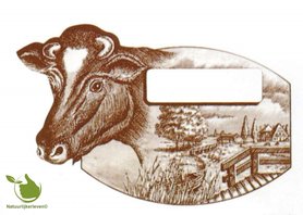 Cheese labels cow 80x55mm 10 pieces