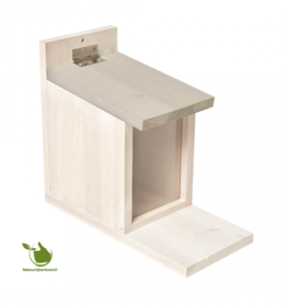 Squirrel feeder house white cottage 27x23x12,5CM